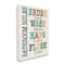 Stupell Industries Colorful Bathroom Rules Typog Canvas Wall Art